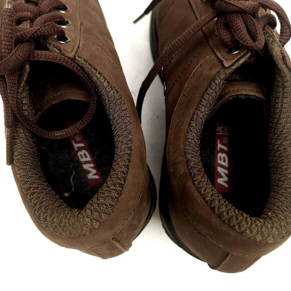 MBT Casual 02 Shoes Leather Lace-Up Comfort Size 7.5 Toning Brown Womens - Picture 6 of 9